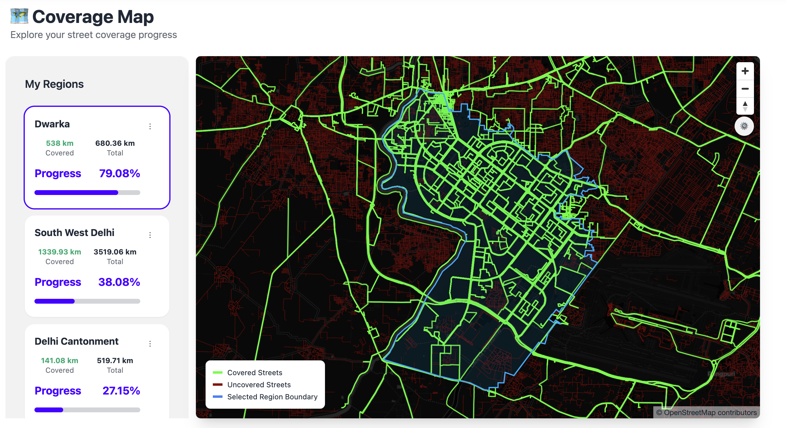 Region-wise Coverage Percentage screenshot